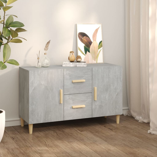 vidaXL Senkki betoninharmaa 100x36x60 cm tekninen puu