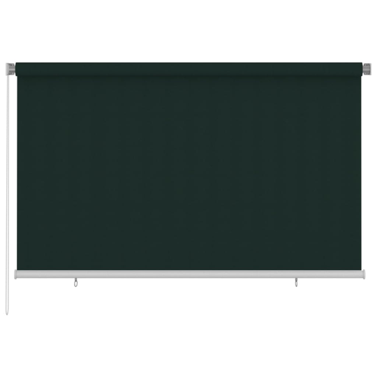 vidaXL Rullaverho ulkotiloihin 240x140 cm tummanvihreä HDPE