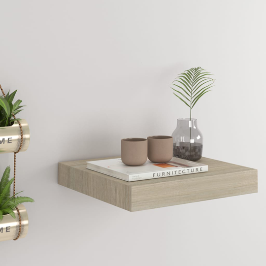 vidaXL Kelluva seinähylly tammi 23x23,5x3,8 cm MDF