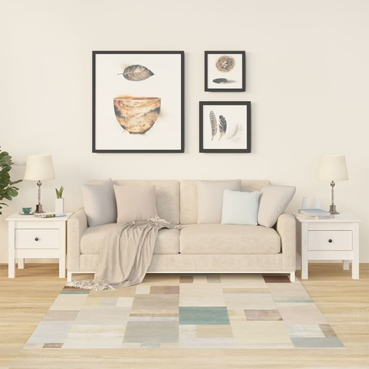 vidaXL Senkit 2 kpl valkoinen 40x40x39 cm täysi mänty