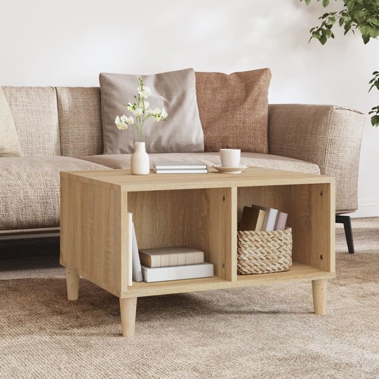 vidaXL Sohvapöytä Sonoma-tammi 60x50x36,5 cm tekninen puu