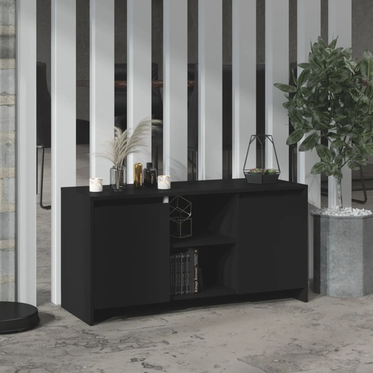 vidaXL TV-taso musta 102x37,5x52,5 cm lastulevy