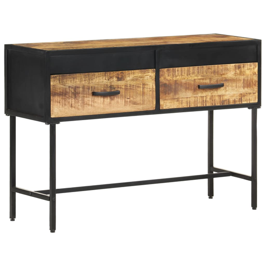vidaXL Konsolipöytä 110x35x75 cm karkea mangopuu