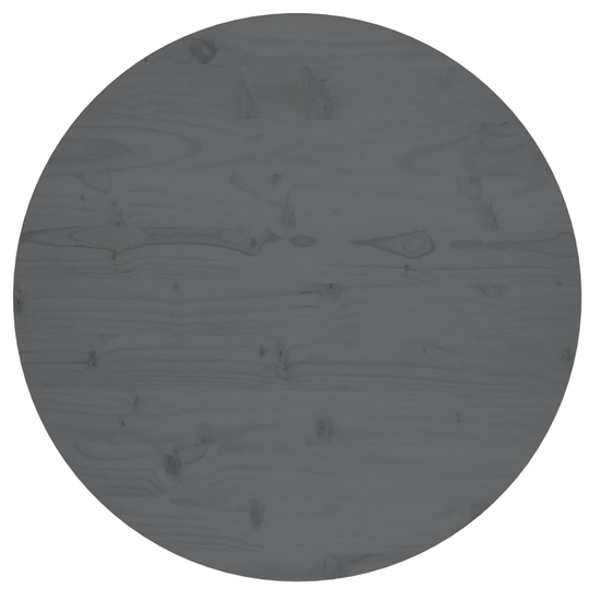 vidaXL Pöytälevy harmaa Ø70x2,5 cm täysi mänty
