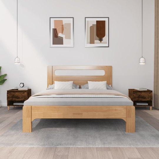 vidaXL Yöpöydät 2 kpl savutammi 50x46x50 cm tekninen puu