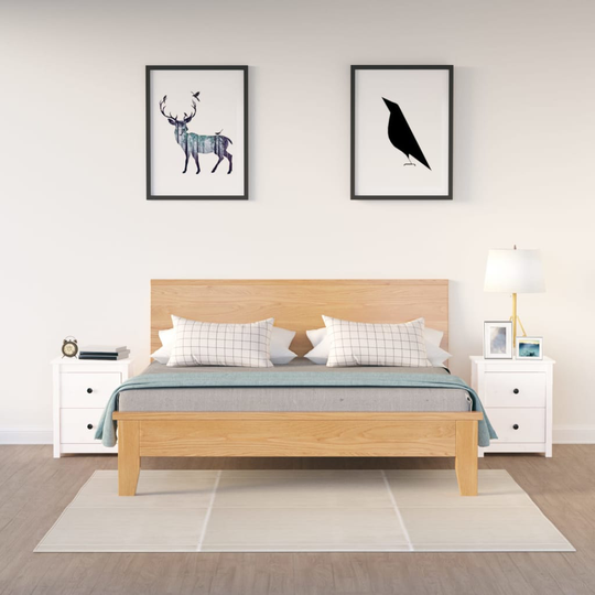 vidaXL Yöpöydät 2 kpl valkoinen 50x35x61,5 cm täysi mänty