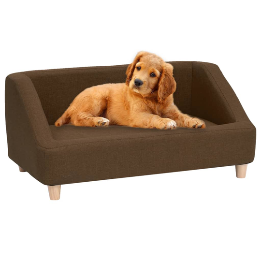 vidaXL Koiran sohva ruskea 85x50x39 cm pellava