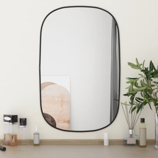 vidaXL Seinäpeili musta 70x45 cm