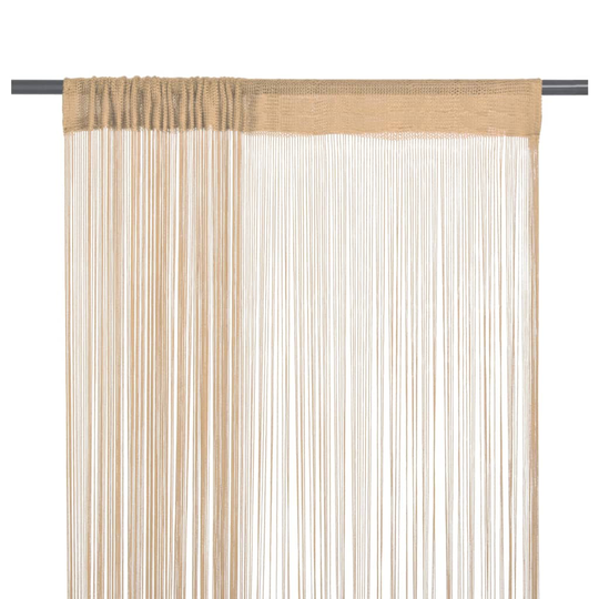 vidaXL String-verhot 2 kpl 100x250 cm Beige