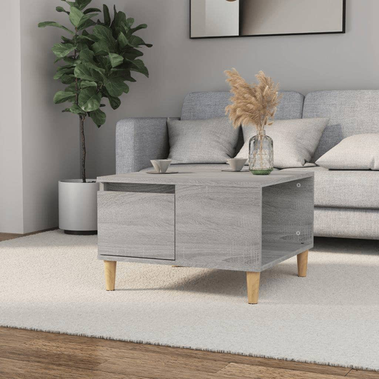 vidaXL Sohvapöytä harmaa Sonoma 55x55x36,5 cm tekninen puu