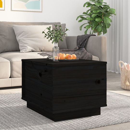 vidaXL Sohvapöytä musta 40x50x35 cm täysi mänty