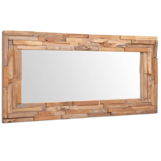 vidaXL Koristeellinen Peili Tiikki 120x60 cm Suorakaide
