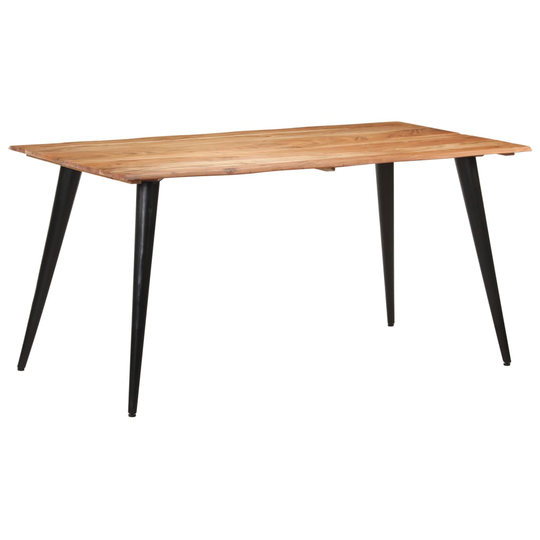vidaXL Sohvapöytä elävät reunat 160x80x75 cm täysi akaasiapuu