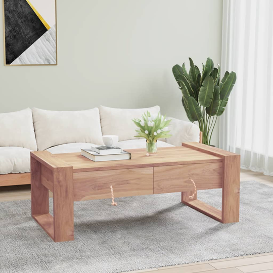 vidaXL Sohvapöytä 110x60x40 cm täysi tiikki
