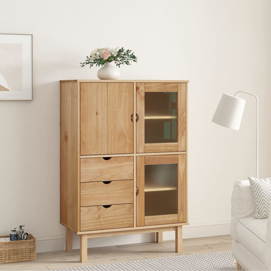 vidaXL Kaappi OTTA 85x43x125 cm täysi mänty