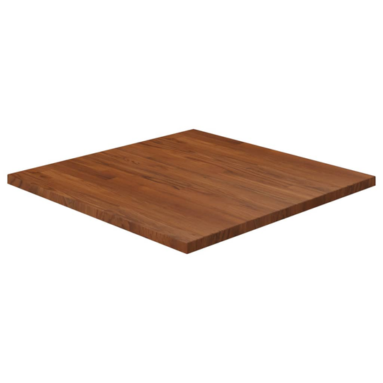 vidaXL Pöytälevy neliö tummanruskea 70x70x2,5 cm käsitelty tammi