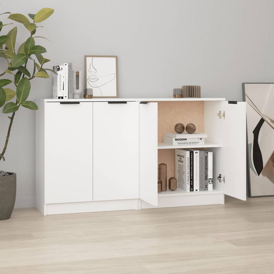 vidaXL Senkit 2 kpl valkoinen 60x30x70 cm tekninen puu
