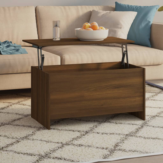 vidaXL Sohvapöytä ruskea tammi 102x55,5x52,5 cm tekninen puu