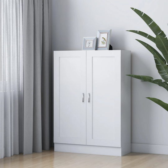 vidaXL Kirjahylly valkoinen 82,5x30,5x115 cm lastulevy