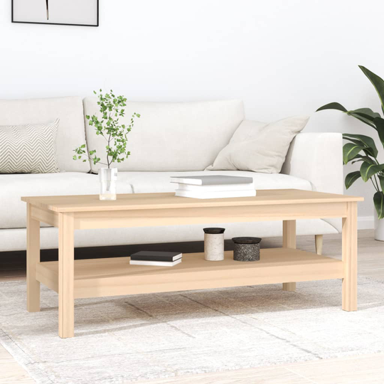 vidaXL Sohvapöytä 110x50x40 cm täysi mänty