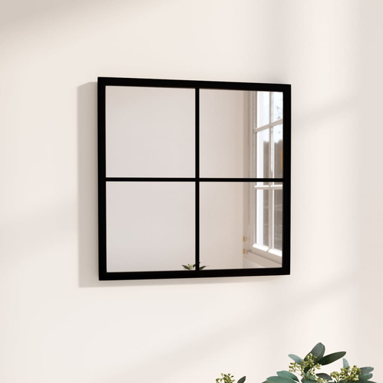 vidaXL Seinäpeili musta 40x40 cm metalli