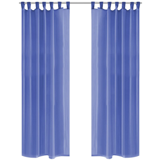vidaXL Voileeverhot 2 kpl 140x245 cm Syvänsininen