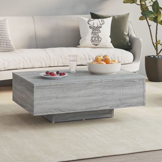 vidaXL Sohvapöytä harmaa Sonoma 85x55x31 cm tekninen puu