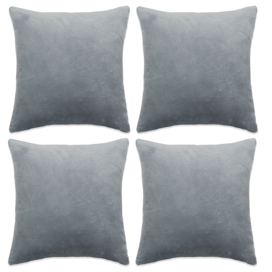 vidaXL Tyynynpäällinen 4 kpl kangas 40x40 cm harmaa