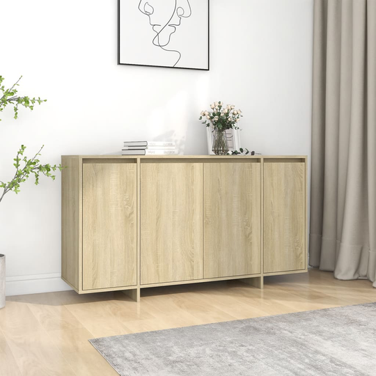 vidaXL Senkki Sonoma-tammi 135x41x75 cm lastulevy