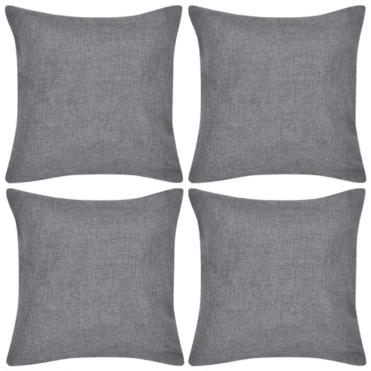 Antrasiitti Tyynynpäällinen Pellavatyylinen 4 kpl 40 x 40 cm