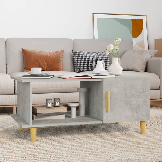 vidaXL Sohvapöytä betoninharmaa 90x50x40 cm tekninen puu