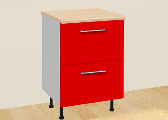 Keittiökaappi 2:lla laatikolla 60 cm