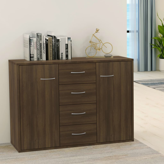 vidaXL Senkki ruskea tammi 88x30x65 cm tekninen puu