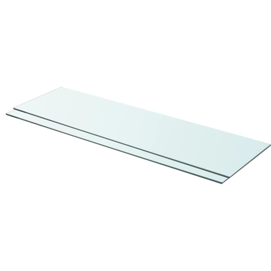 vidaXL Hyllyt 2 kpl kirkas lasi 90x25 cm