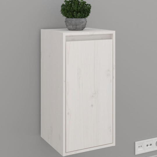 vidaXL Seinäkaappi valkoinen 30x30x60 cm täysi mänty