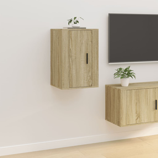 vidaXL Seinäkiinnitettävä TV-taso Sonoma-tammi 40x34,5x60 cm