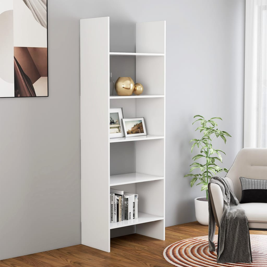 vidaXL Kirjahylly valkoinen 60x35x180 cm lastulevy
