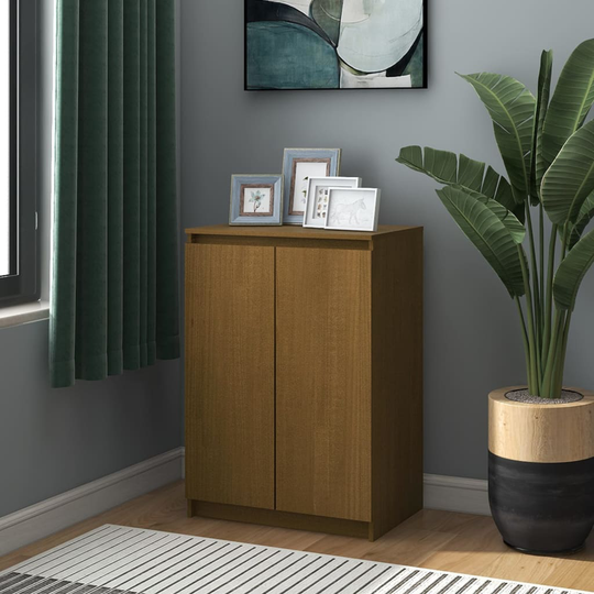 vidaXL Senkki hunajanruskea 60x36x84 cm täysi mänty
