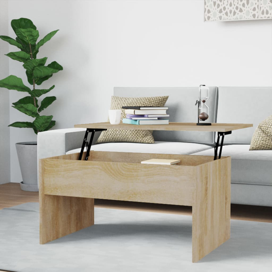 vidaXL Sohvapöytä Sonoma-tammi 80x50,5x41,5 cm tekninen puu