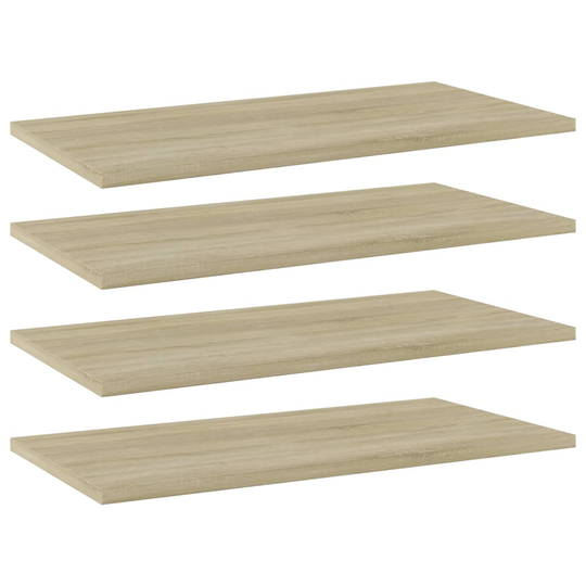 vidaXL Kirjahyllytasot 4 kpl Sonoma tammi 60x30x1,5 cm lastulevy