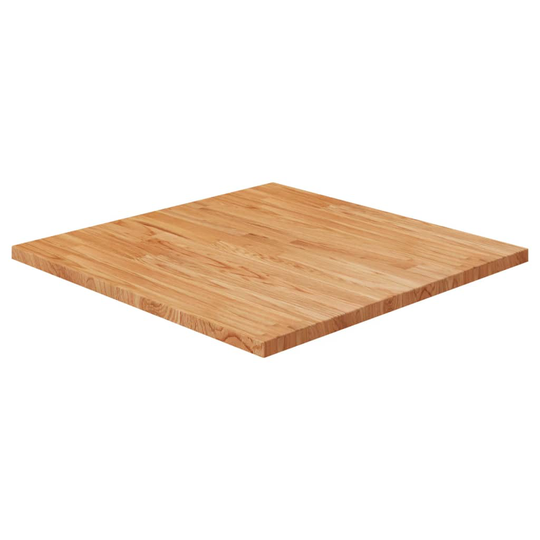 vidaXL Pöytälevy neliö vaaleanruskea 70x70x2,5 cm käsitelty täystammi