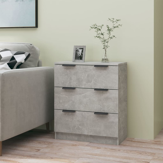 vidaXL Senkki betoninharmaa 60x30x70 cm tekninen puu