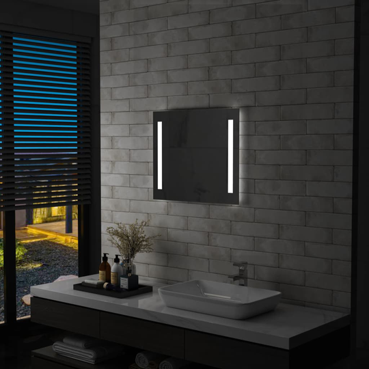 vidaXL Kylpyhuoneen LED-seinäpeili 60x50 cm