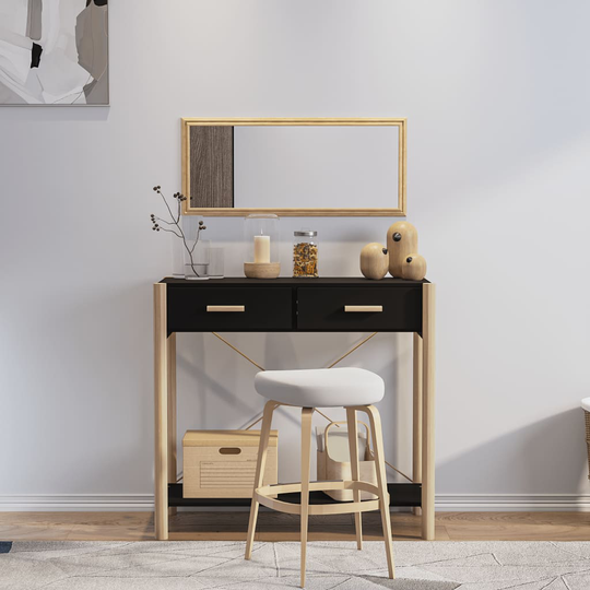 vidaXL Konsolipöytä musta 82x38x75 cm tekninen puu
