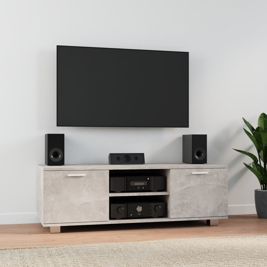vidaXL TV-taso betoninharmaa 120x40,5x35 cm tekninen puu