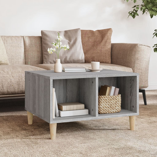 vidaXL Sohvapöytä harmaa Sonoma 60x50x36,5 cm tekninen puu