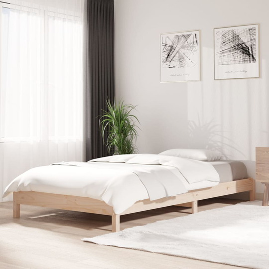 vidaXL Pinottava sänky 90x200 cm täysi mänty
