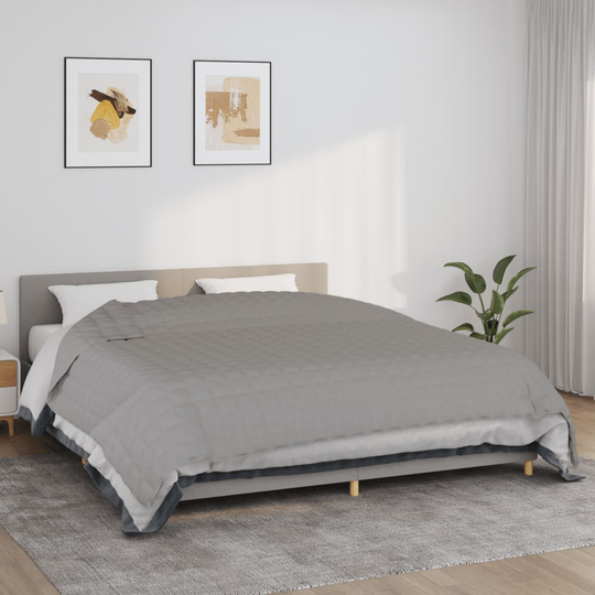 vidaXL Painopeitto harmaa 235x290 cm 15 kg kangas