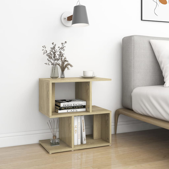 vidaXL Yöpöydät 2 kpl Sonoma-tammi 50x30x51,5 cm lastulevy