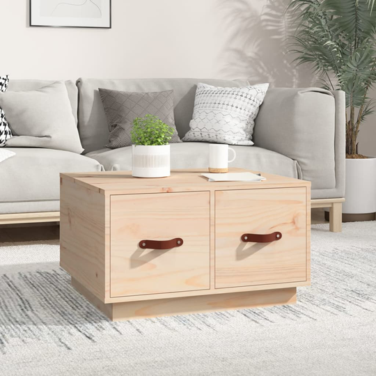 vidaXL Sohvapöytä 60x53x35 cm täysi mänty